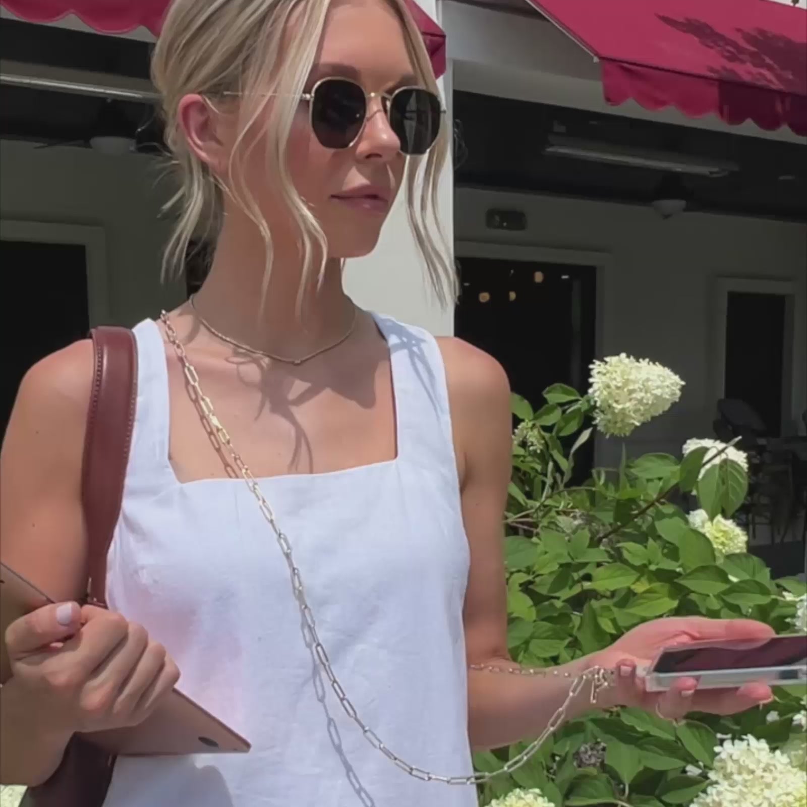 Gold Chain Phone Crossbody