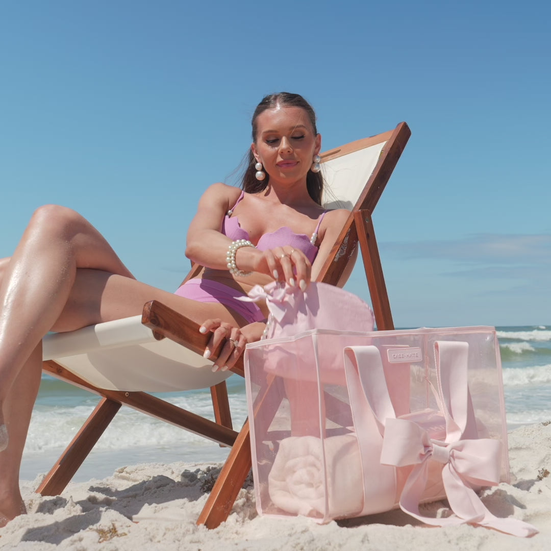 Bow Waterproof Beach Zip Pouch