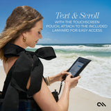 TEXT AND SCROLL WITH THE TOUCHSCREEN POUCH #color_midnight black bow