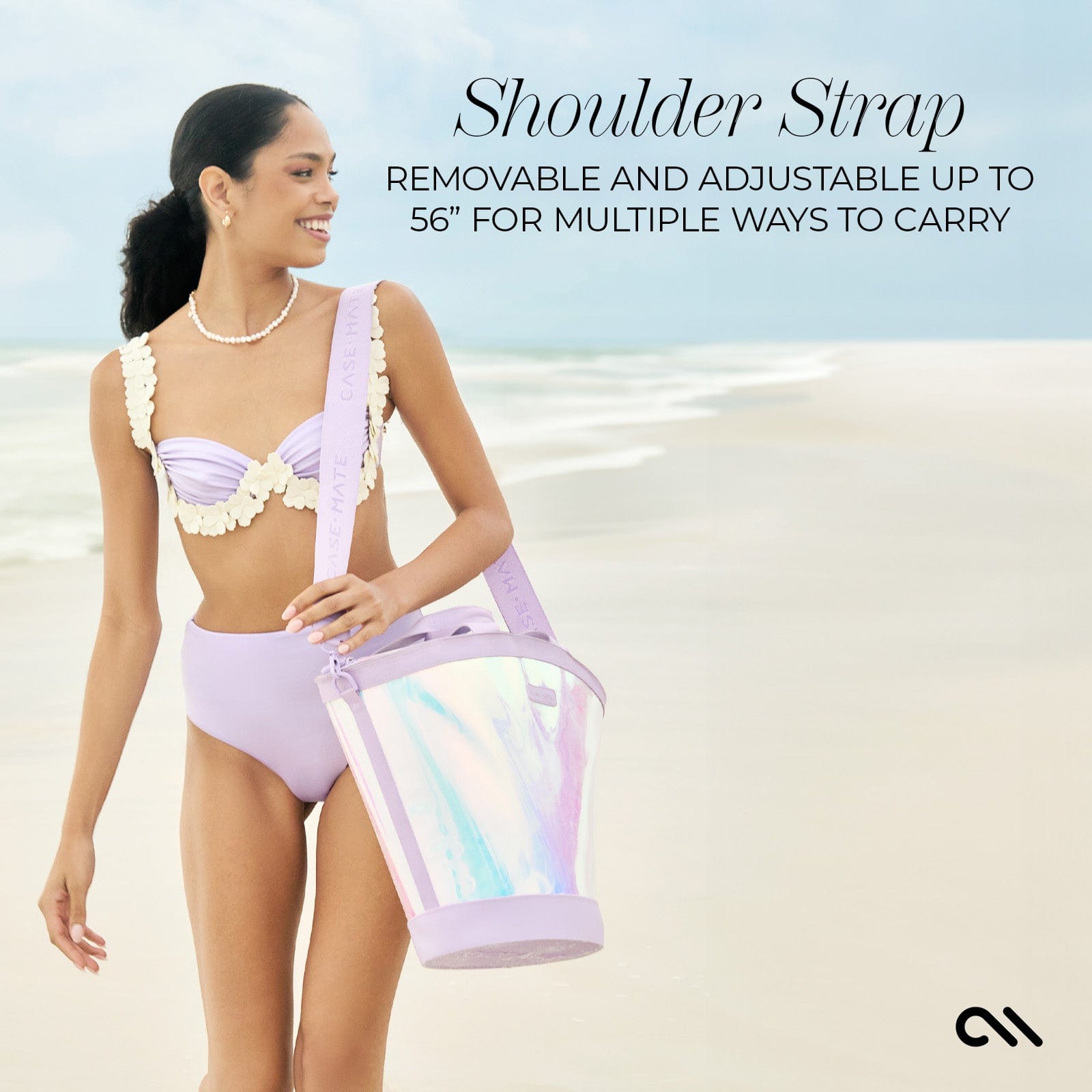 SHOULDER STRAP REMOVABLE AND ADJUSTABLE UP TO 56" FOR MULTIPLE WAYS TO CARRY