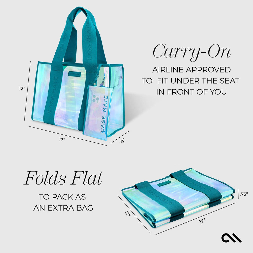 CARRY-ON AIRLINE APPROVED TO FIT UNDER THE SEAT IN FRONT OF YOU. FOLDS FLAT TO PACK AS AN EXTRA BAG #color_emerald blue soap bubble®