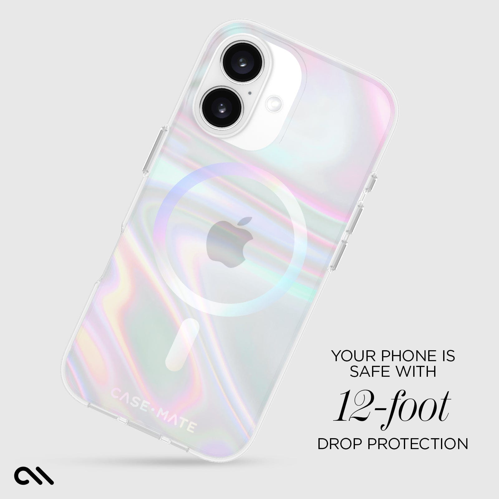 YOUR PHONE IS SAFE WITH 12-FOOT DROP PROTECTION