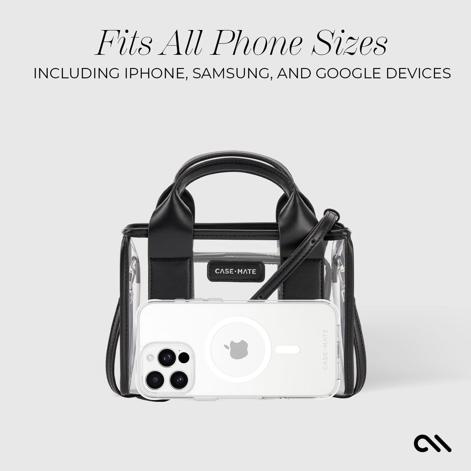 FITS ALL PHONE SIZES INCLUDING, IPHONE, SAMSUNG, AND GOOGLE DEVICES #color_midnight black & clear