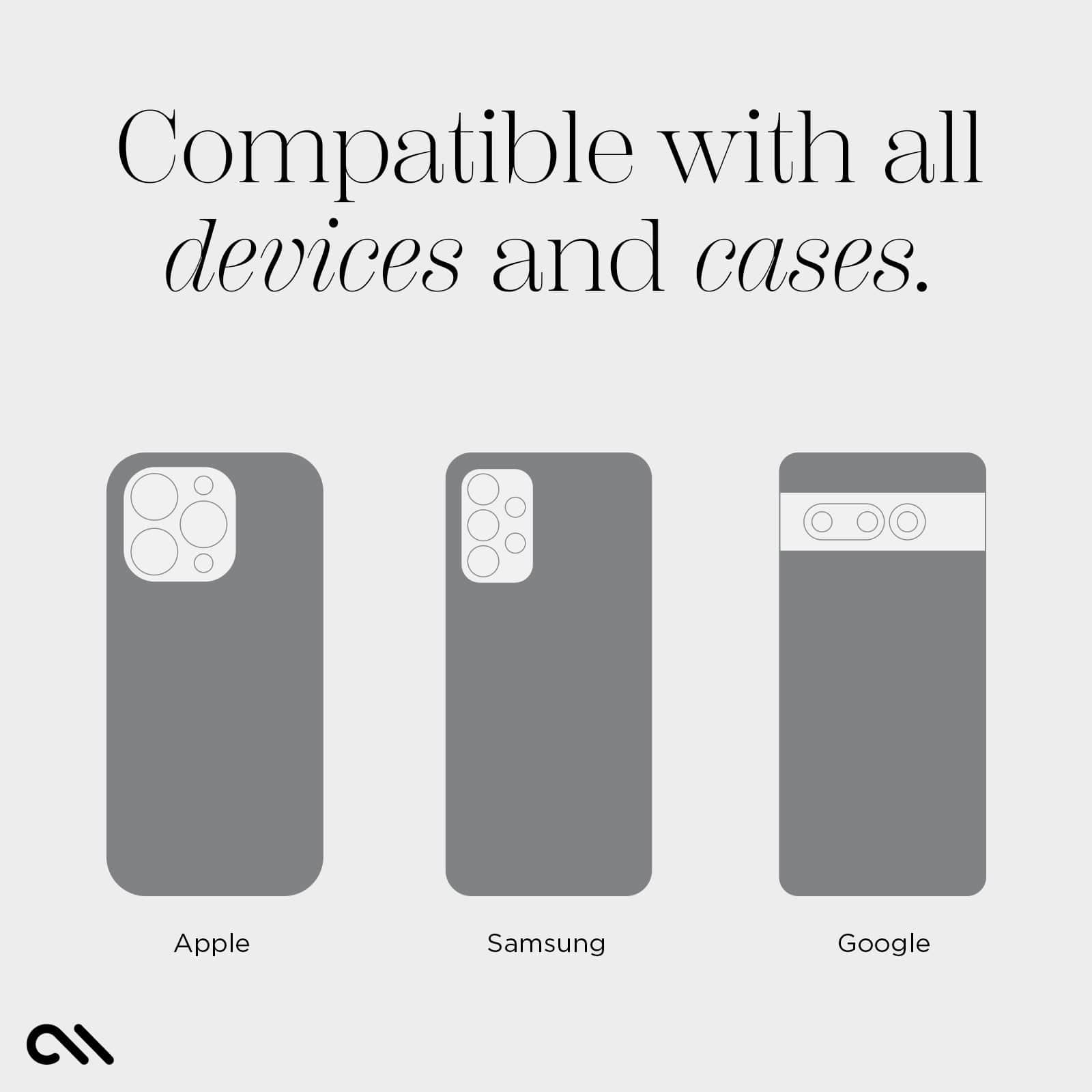 COMPATIBLE WITH ALL DEVICES AND CASES
