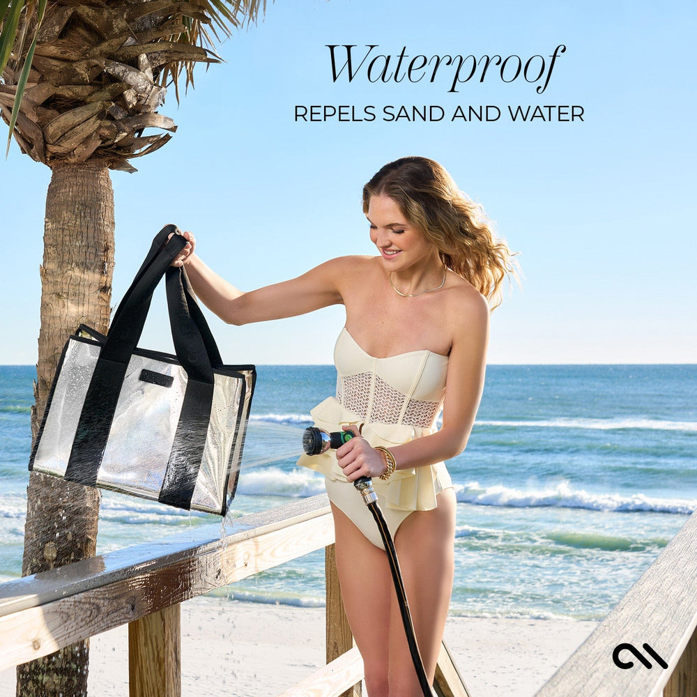 WATERPROOF REPELS SAND AND WATER #color_silver chrome