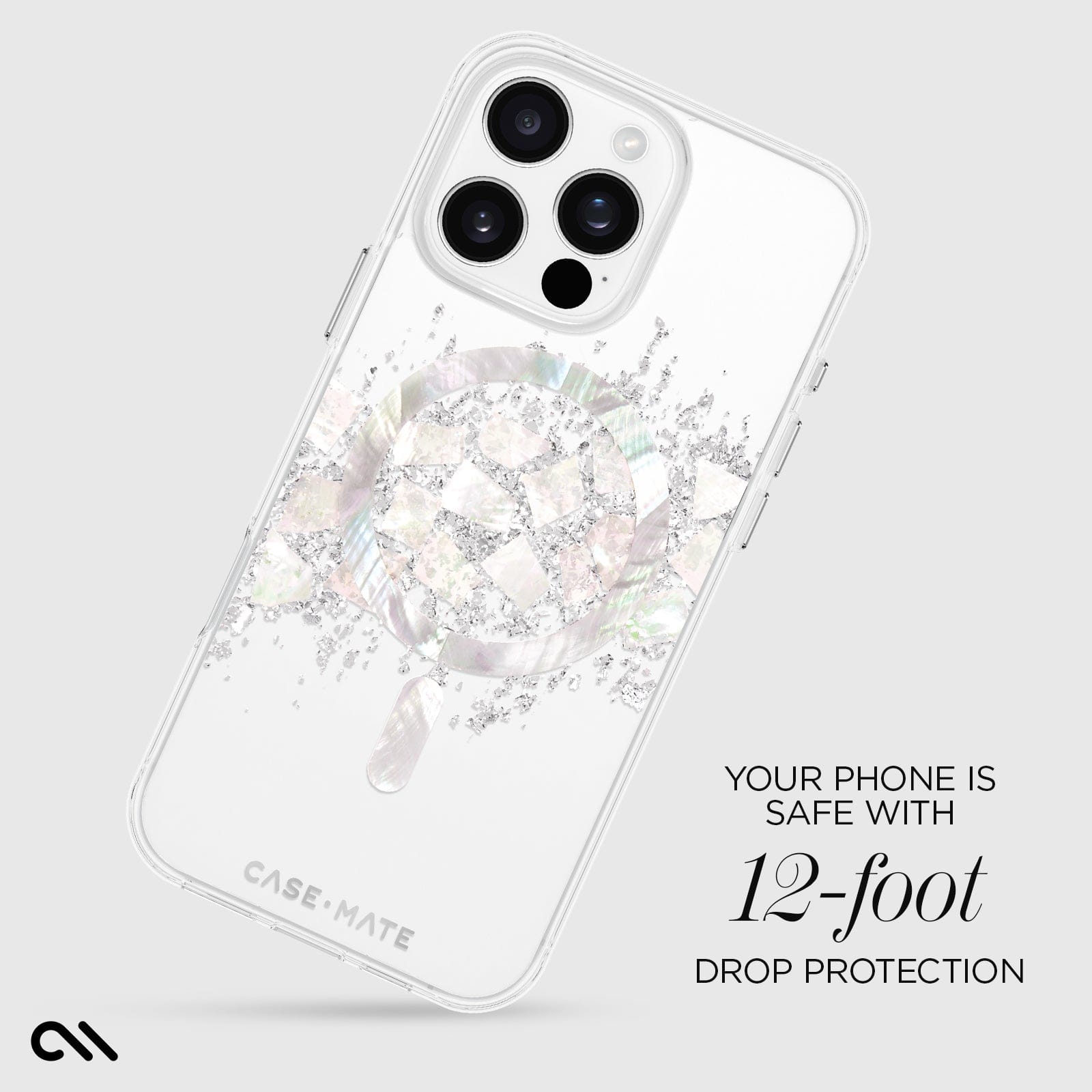 YOUR PHONE IS SAFE WITH 12 FOOT DROP PROTECTION