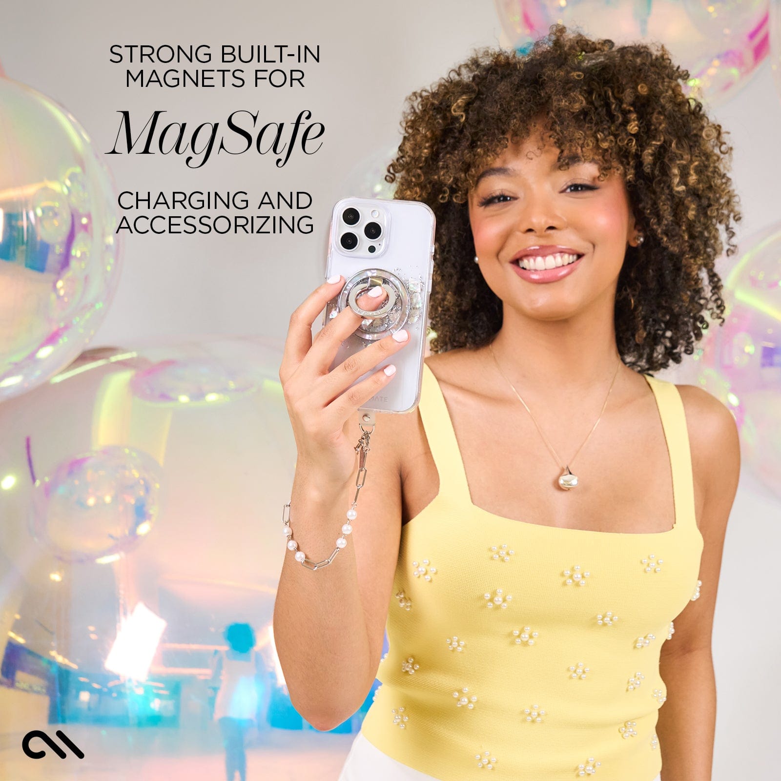 STRONG BUILT IN MAGNETS FOR MAGSAFE CHARGING AND ACCESSORIZING