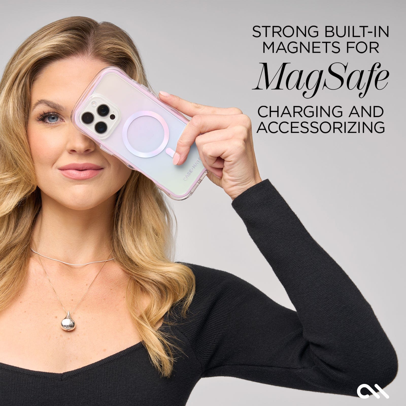 STRONG BUILT IN MAGNETS FOR MAGSAFE CHARGING AND ACCESSORIZING