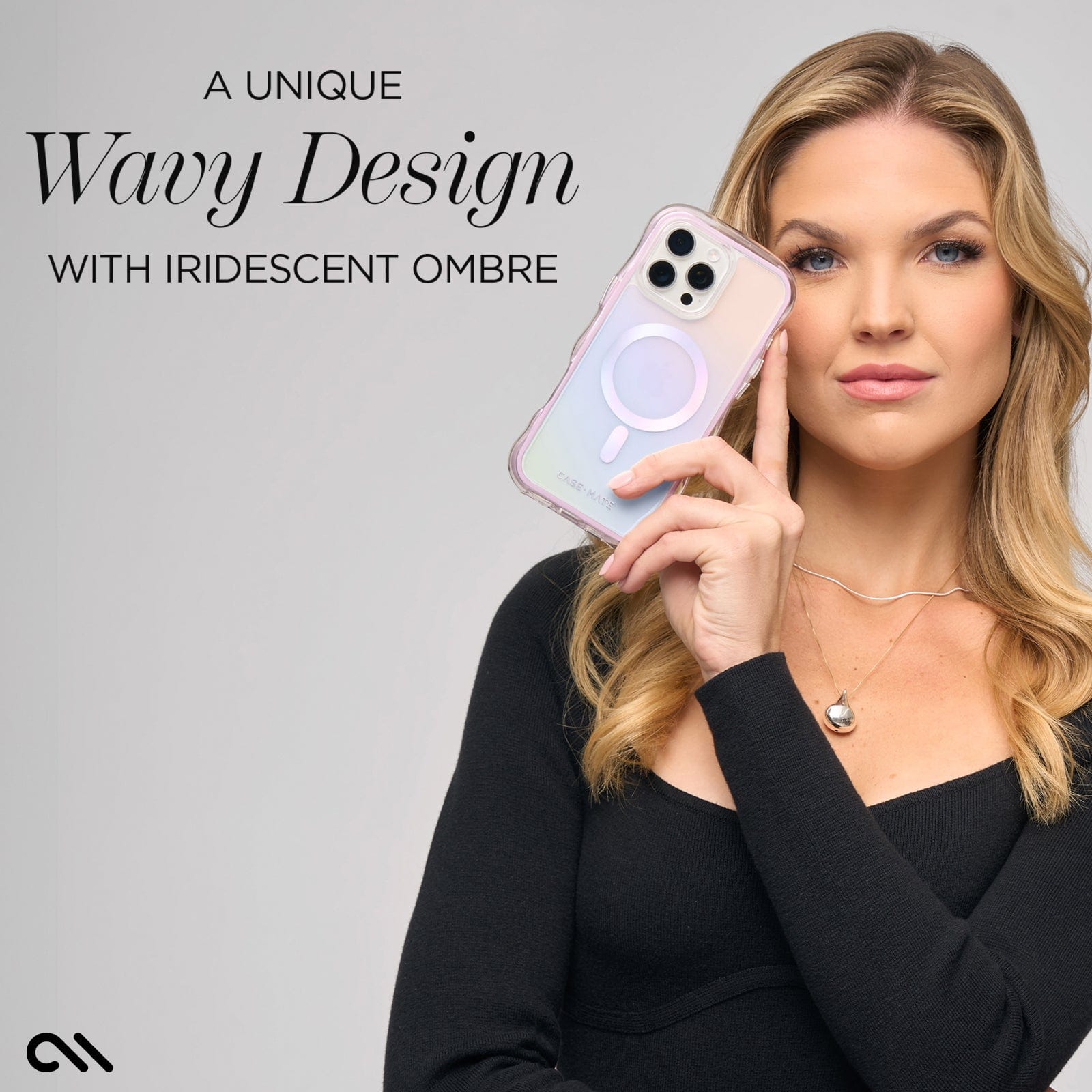 A UNIQUE WAVY DESIGN WITH IRIDESCENT OMBRE
