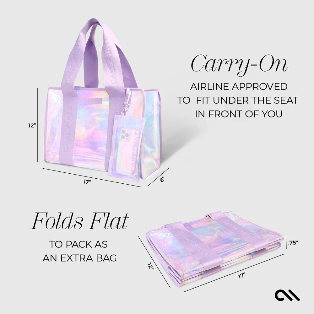 CARRY-ON AIRLINE APPROVED TO FIT UNDER THE SEAT IN FRONT OF YOU. FOLDS FLAT TO PACK AS AN EXTRA BAG. #color_soap bubble®