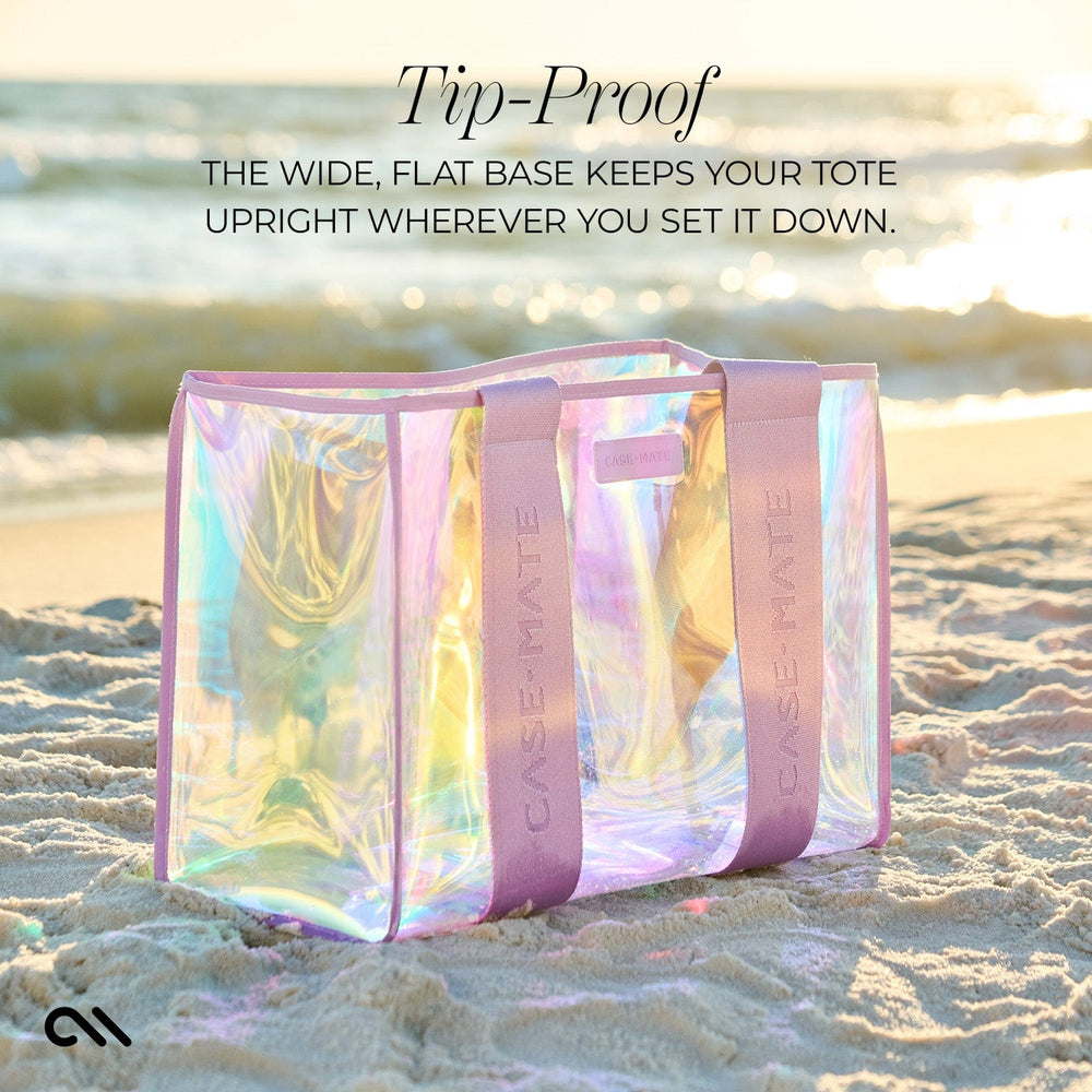 TIP-PROOF THE WIDE, FLAT BASE KEEPS YOUR TOTE UPRIGHT WHEREVER YOU SET IT DOWN #color_soap bubble®