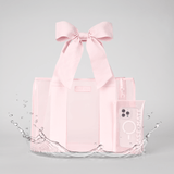 Special Edition Bow Beach Tote With Phone Pouch #color_ballet pink bow