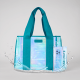 Emerald Beach Tote With Phone Pouch #color_emerald blue soap bubble®