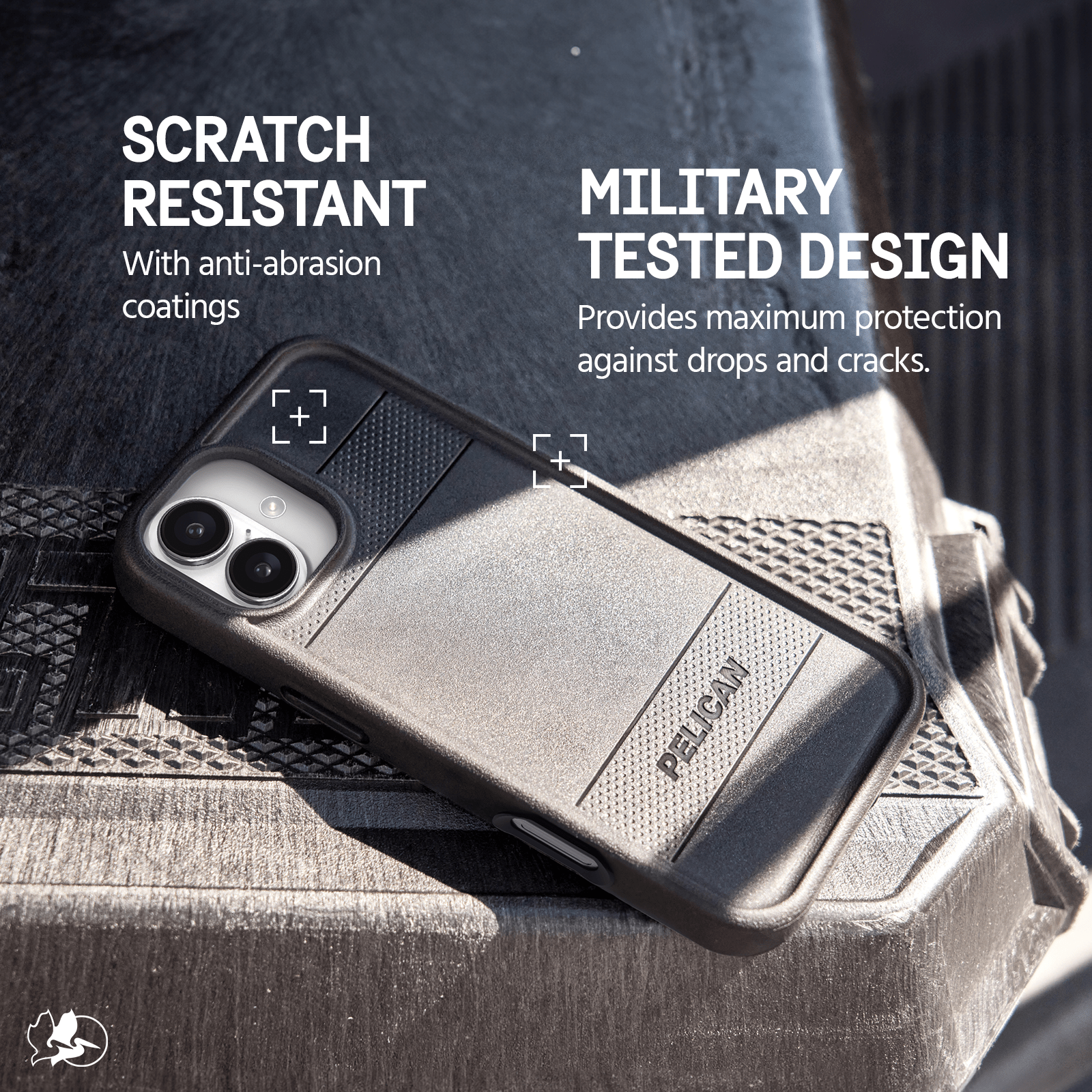 SCRATCH RESISTANT WITH ANTI-ABRASION COATINGS. MILITARY TESTED DESIGN PROVIDES MAXIMUM PROTECTION AGAINST DROPS AND CRACKS