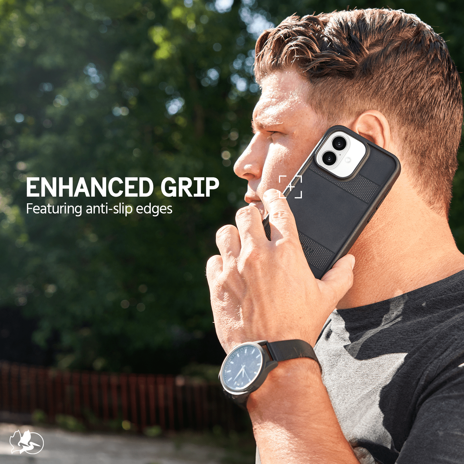ENHANCED GRIP FEATURING ANTI-SLIP EDGES